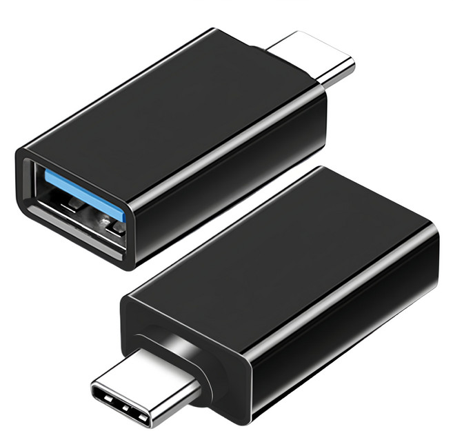 Neon 台灣霓虹 Type-C公轉USB3.0母OTG轉接頭 2個, 3.2cm, 黑色, 1組