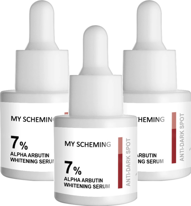 MY SCHEMING 我的心機 7%α熊果素美白淡斑精華, 15ml, 3瓶