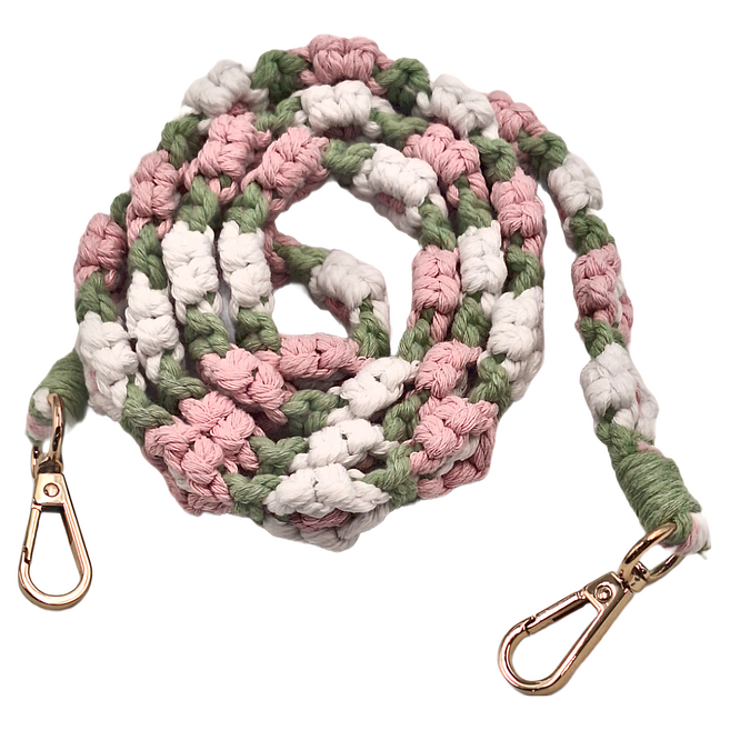 花邊手機掛繩 Y644, 綠粉白, 1個