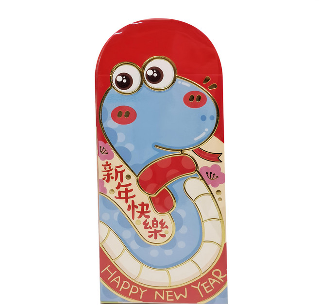 bebehome 立體耳朵造型創意新年紅包袋 喜蛇臨門設計, 6入