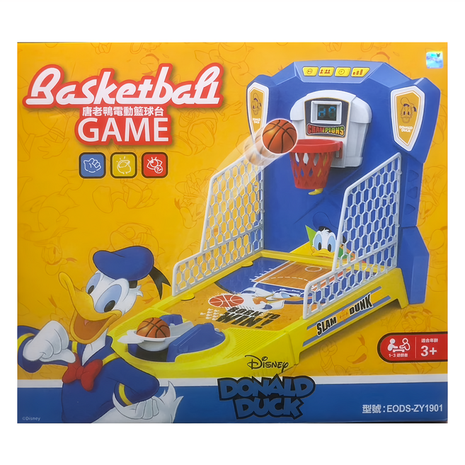 Donald Duck 唐老鴨 電動籃球台, 1個