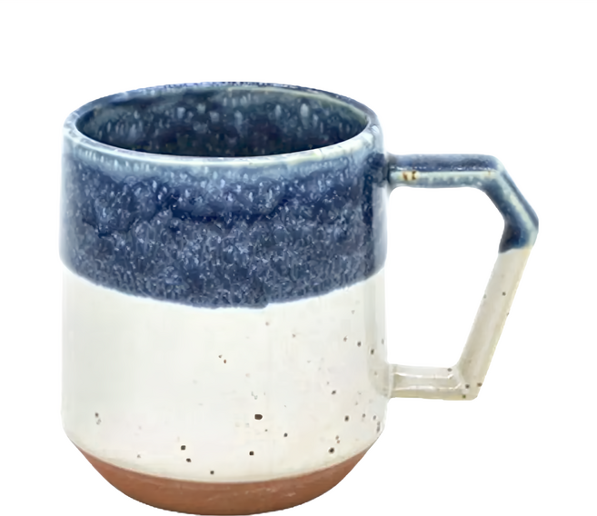CHIPS mug. 美濃燒馬克杯 380ml, 藍白色, 1個