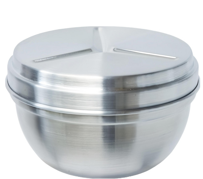 PLUS PERFECT 理想 雙層不銹鋼碗 極緻316 附蓋 12cm, 銀色, 1個