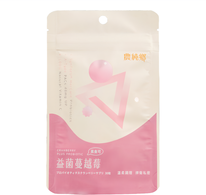 農純鄉 益菌蔓越莓膠囊, 30顆, 0.5g, 1包