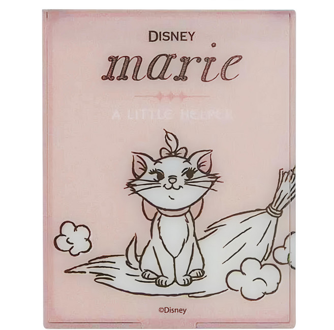 收納王妃 貓狗系列 迪士尼折疊鏡 中 10.8 x 9.2 x 0.5cm 2個, 瑪麗貓 粉色