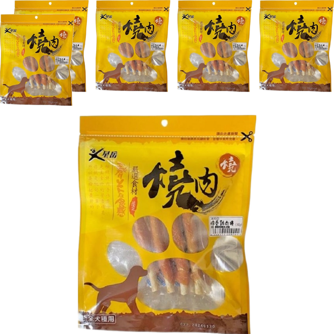 燒肉燒 脆骨棒 雞肉 寵物零食 全犬適用, 160g, 6包