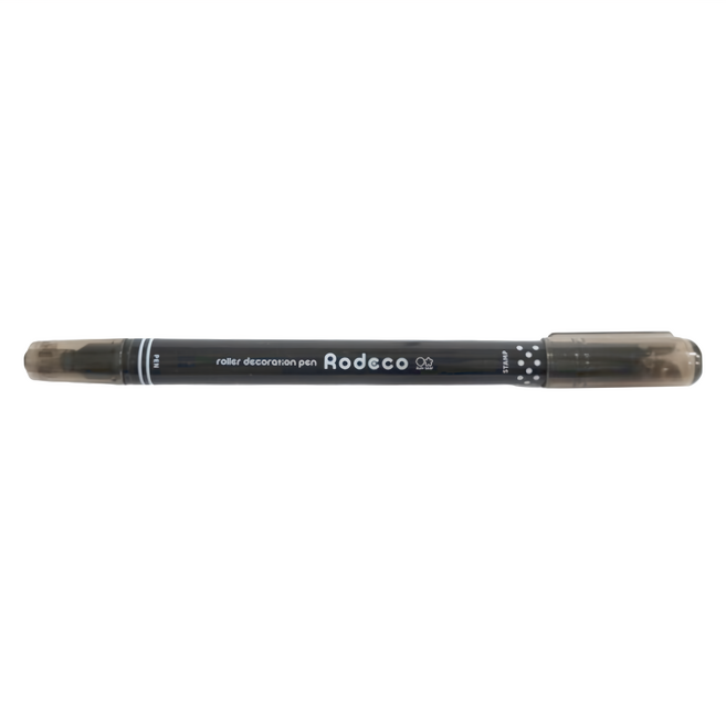 Sun-Star Rodeco 波點簽字雙頭兩用筆 裝飾手帳小工具, 深墨黑, 1支