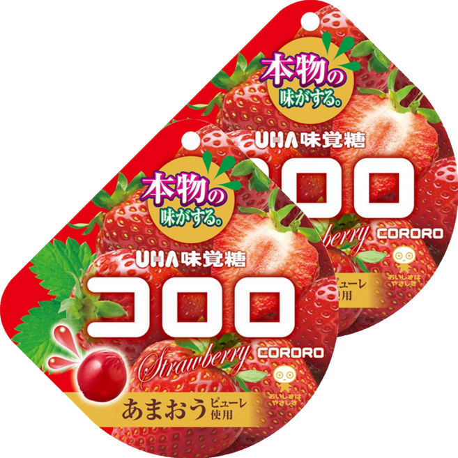 UHA 味覺糖 Cororo 酷露露 Q糖 草莓口味, 40g, 2包