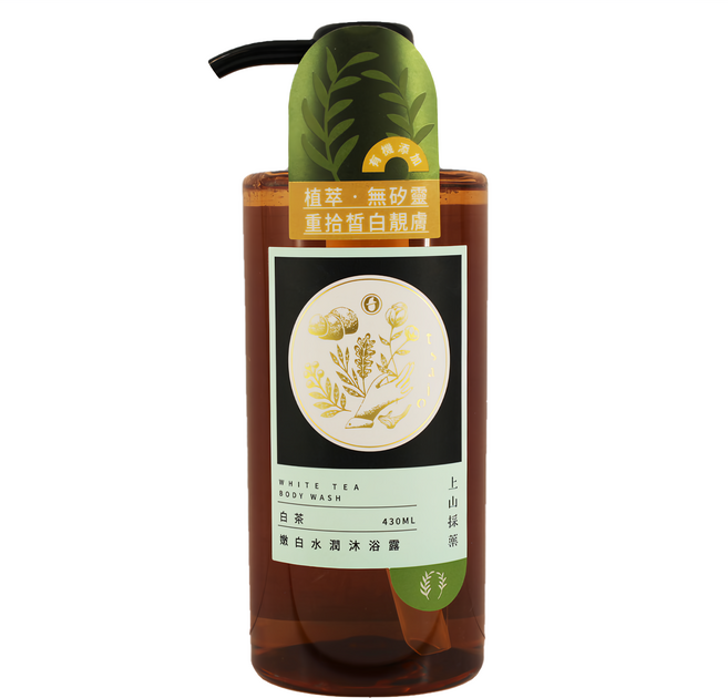 tsaio 上山採藥 嫩白水潤沐浴露 白茶, 430ml, 1瓶