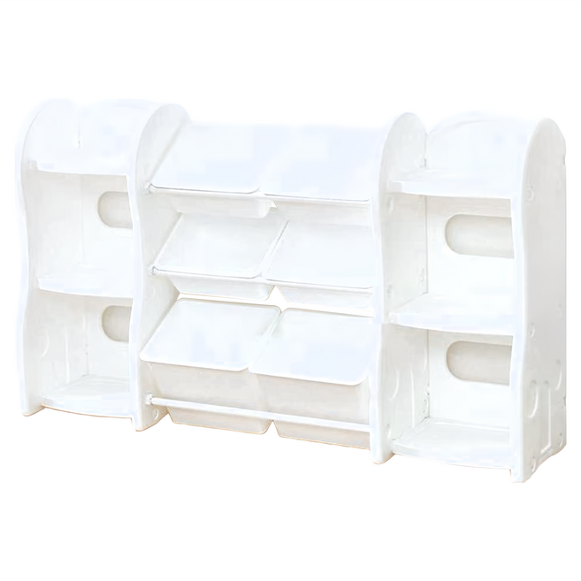 iFam 新設計玩具整理櫃4件組, 1組, 白色