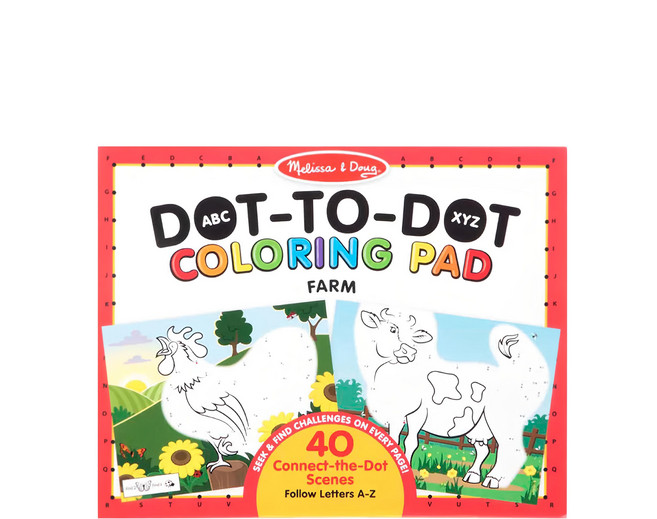 Melissa&Doug 瑪莉莎 繪圖本 點點著色本 農場動物, Paperback
