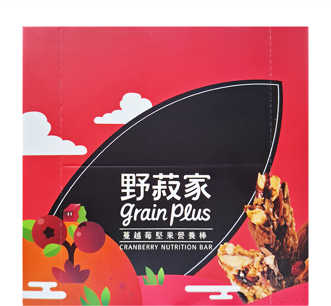 grain plus 野菽家 蔓越莓堅果營養棒 7條入 膳食纖維, 210g, 1盒