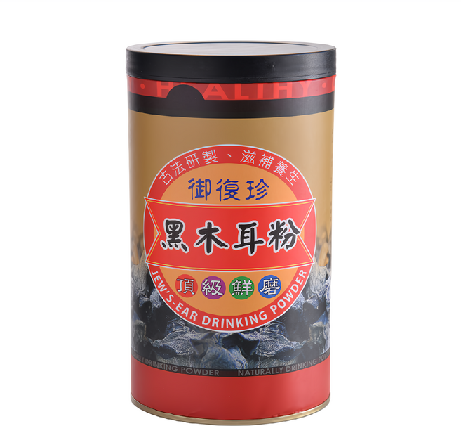 御復珍 黑木耳粉 富含膳食纖維 低卡低熱量, 300g, 1罐