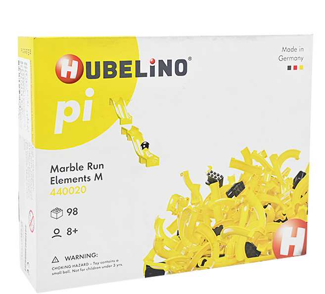 HUBELiNO Pi 系列軌道積木 Marble Run Elements M 440020 98 PCS 德國製造, 1組