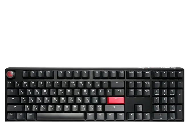Ducky One3 100% PBT 熱插拔 機械式鍵盤 舒適升級 超薄邊框 USB Type-C 接口 全鍵無衝突設計, Phantom Black 石墨黑, DKON2108, 紅軸