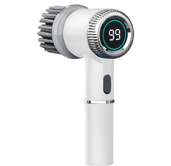 小麥購物 電動清潔刷 附5種刷頭 + USB充電線 C570 典雅白 497g, 1組