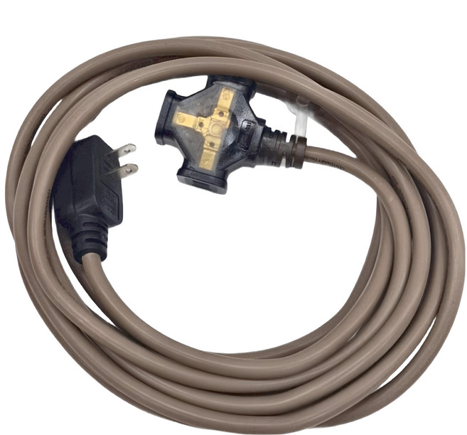 PowerWork 動力工廠 1對3座耐熱動力軟線, 4.5m, 沙色, 1條