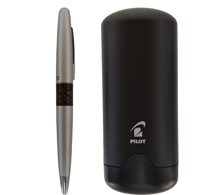 PILOT 百樂 MR2 原子筆 附盒 0.7mm 黑芯 全長138mm, 銀色, 1組