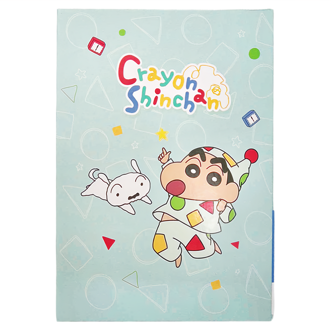 Shinchan 蠟筆小新 活頁夾 26孔 27.4 x 20.2 x 2.7cm, 藍色 睡衣 硬殼封面, 1個