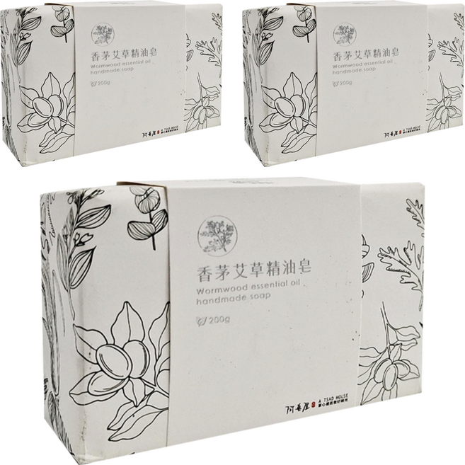 A TSAO HOUSE 阿皂屋 香茅艾草精油手工皂 200g, 3組