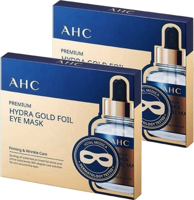 AHC 玻尿酸水潤緊緻金箔眼膜, 5入, 2組