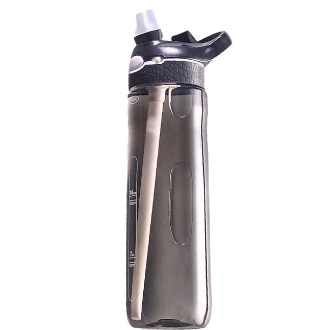 TRITAN吸管式透明冷水壺, 透明灰, 750ml, 1個