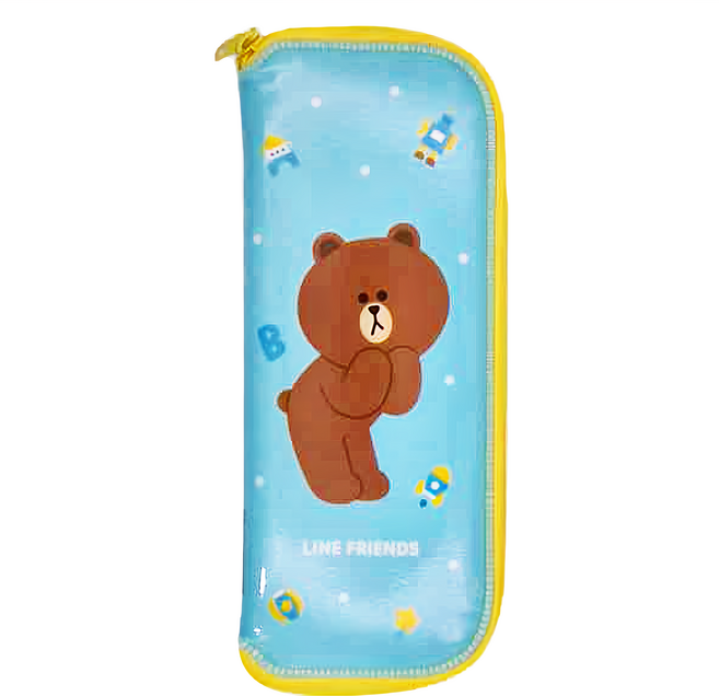 LINE FRIENDS 多用途餐具袋 3歲以上, 熊 藍色 + 黃色, 1組
