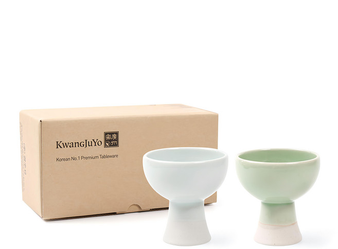廣州窯 Casual Line系列 陶瓷杯 Set 2 耐熱100°C 8.5cm高, 米白色+淺綠色, 1組