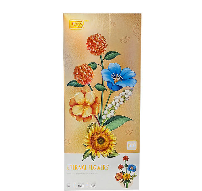 LoZ 積木玩具 4601, 1盒, 暮色橘光, 633片