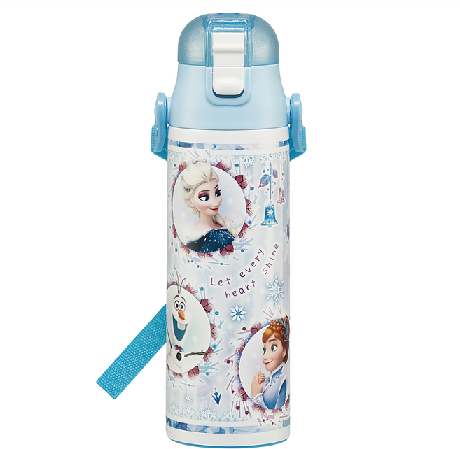 Skater 保冷輕量不锈鋼水壺, 冰雪奇緣 藍色, 580ml, 1個