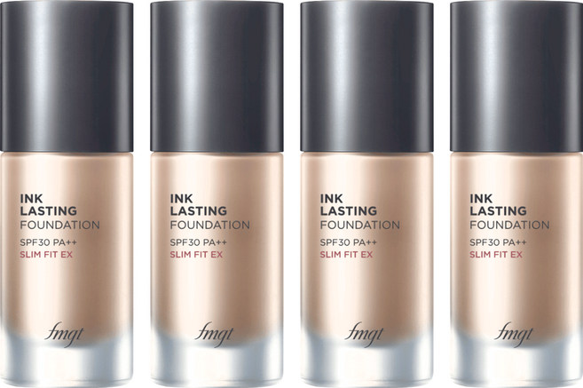 THE FACE SHOP 菲詩小舖 fmgt 台灣公司貨 貼妝持久粉底液, 4瓶, V203