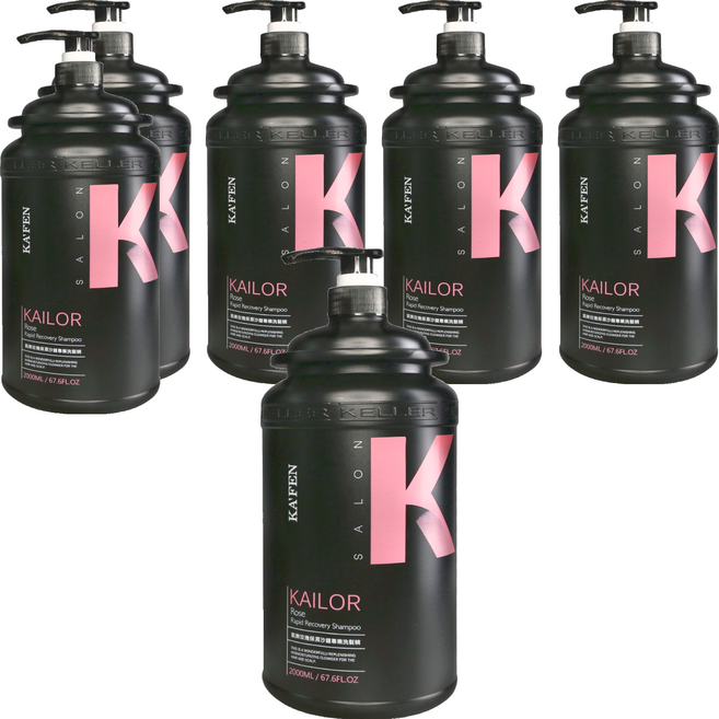 KA'FEN 卡氛 凱樂沙龍專業洗髮精 玫瑰保濕, 2L, 6瓶