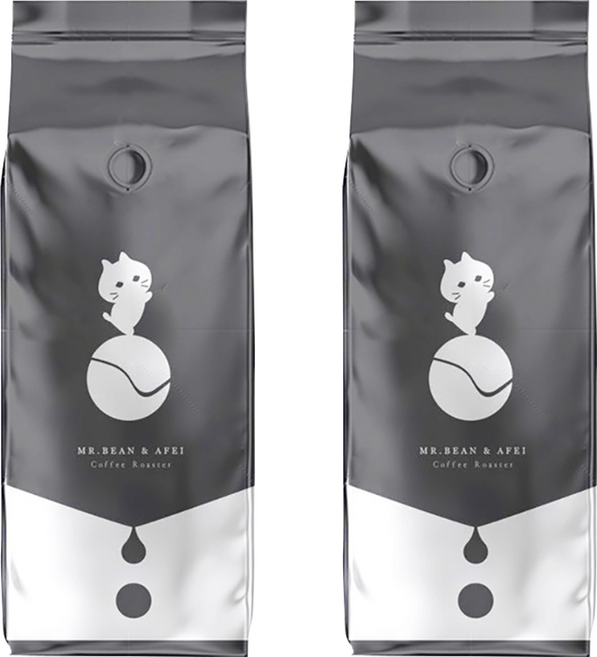 MR.BEAN&AFEI 豆豆先生與他的阿肥 甜蜜巴西 咖啡豆, 咖啡豆(無研磨), 450g, 2包