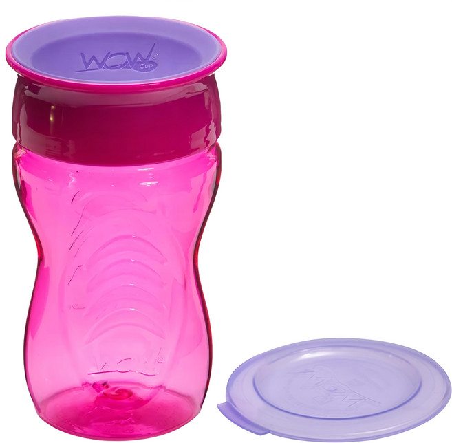 WOW Cup Tritan Kids系列 防漏學習杯, 粉色, 296ml, 1個