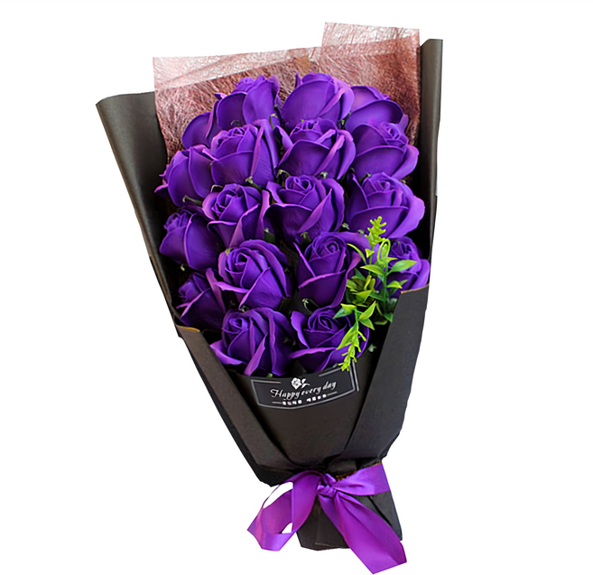 香皂花 18朵, 玫瑰紫, 1個