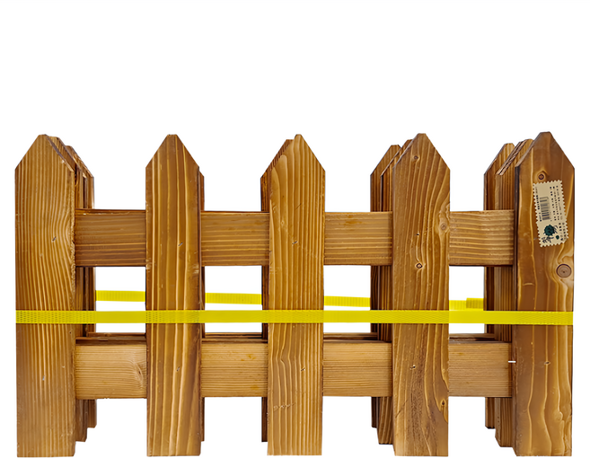 翠筠 摺疊尖頭木圍欄 30cm, 棕色