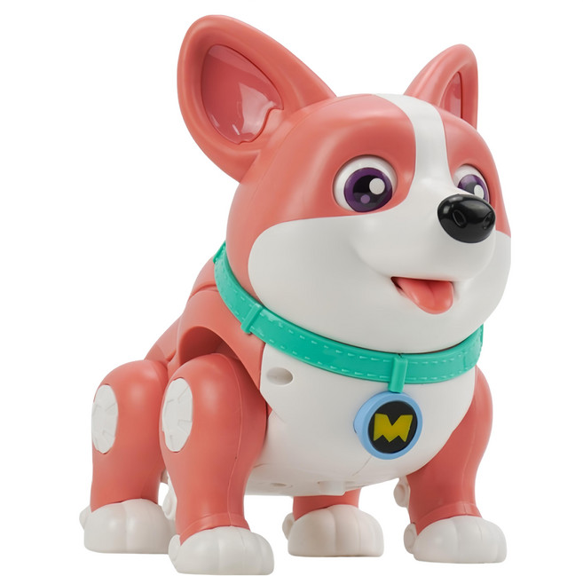 電動音樂機器狗 可愛柯基/走路眼睛舌頭會動 3339, 1個, 粉紅色