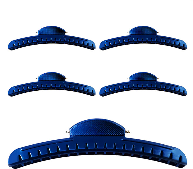 FAWEIO 髮葳鵝 月牙夾 ZK-093-5, 寶藍色, 5個