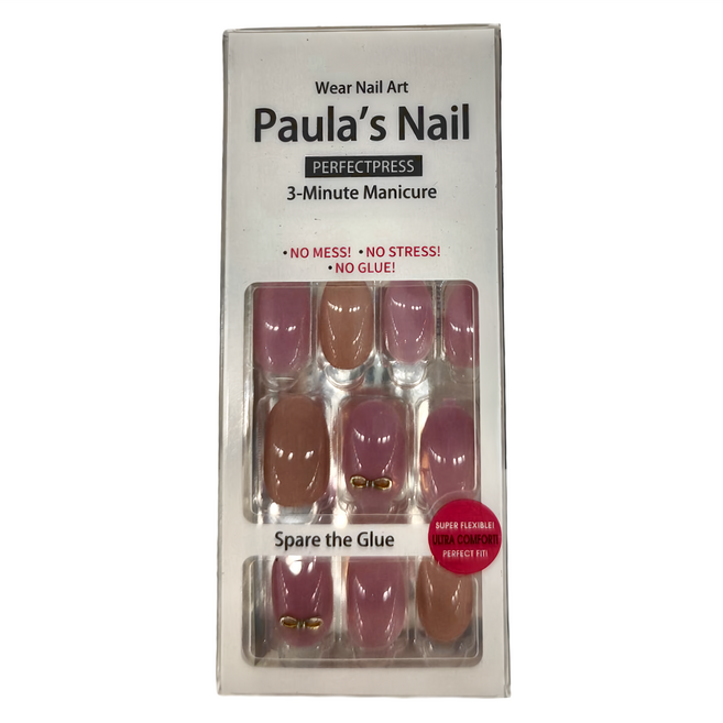 Paula's Nail 寶拉美甲 蜜糖舒芙蕾 24片, 1組