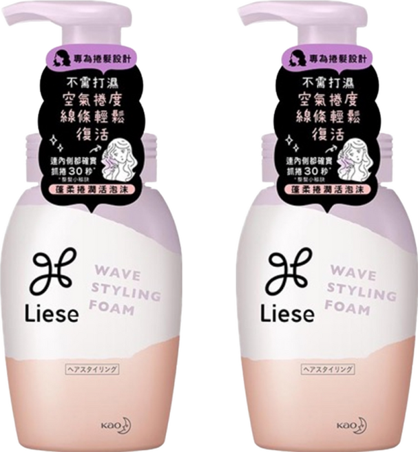 Liese 莉婕 蓬柔捲潤活泡沫 頭髮造型產品, 200ml, 2瓶