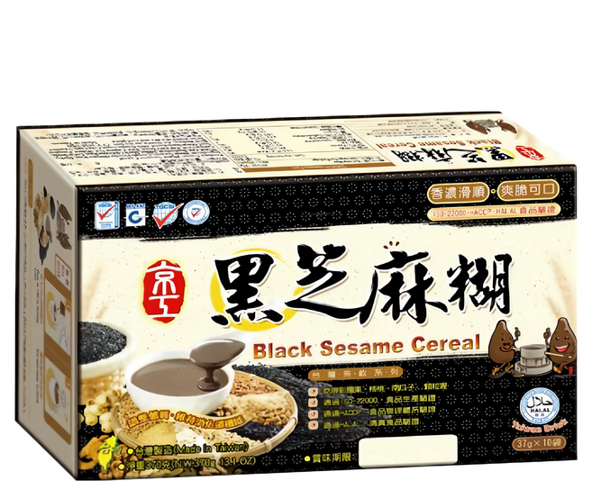 京工 黑芝麻糊, 37g, 10包, 1盒