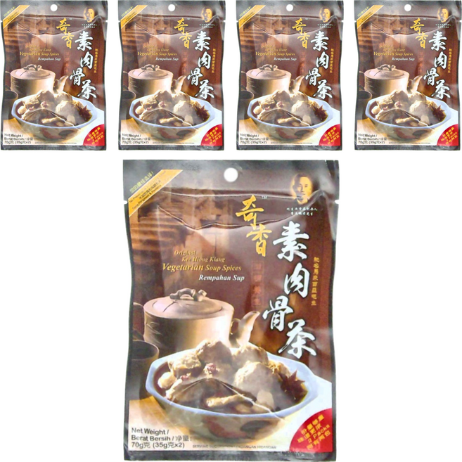 奇香 素肉骨茶 2包, 70g, 5袋