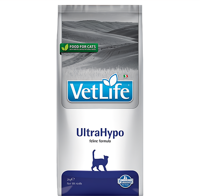 Farmina 法米納 VetLife VCU-9 獸醫天然處方系列 貓用極低敏配方水解蛋白 乾飼料, 1袋, 2kg, 水解魚肉蛋白