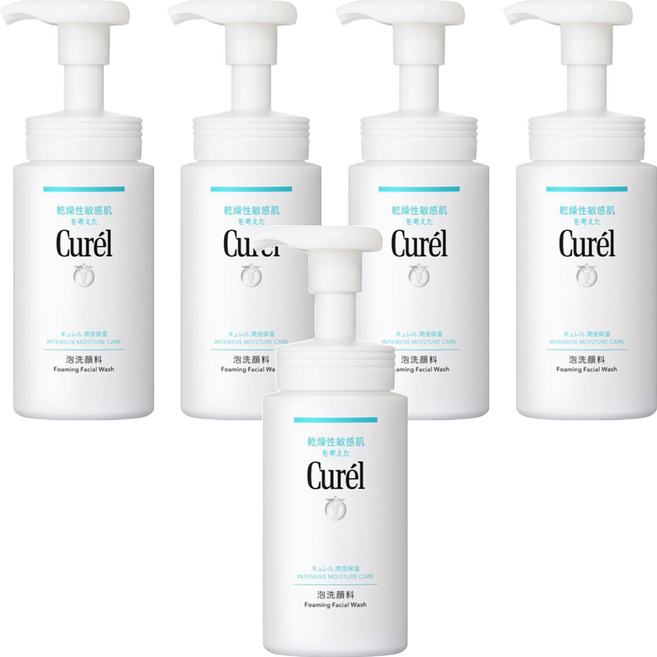 Curel 珂潤 潤浸保濕 洗顏慕絲, 150ml, 5瓶