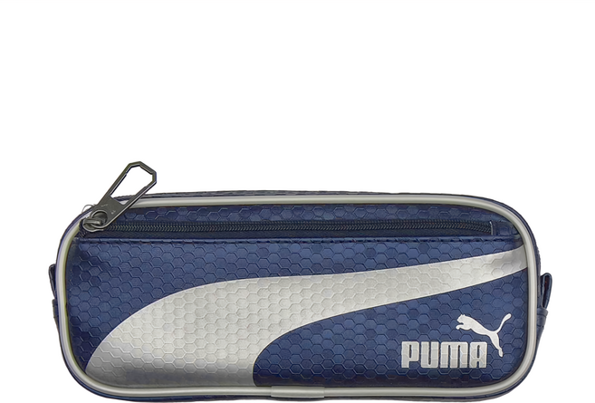 PUMA 雙層筆袋 PM211NB 85 x 200 x 50mm 90g, 藍色, 1個