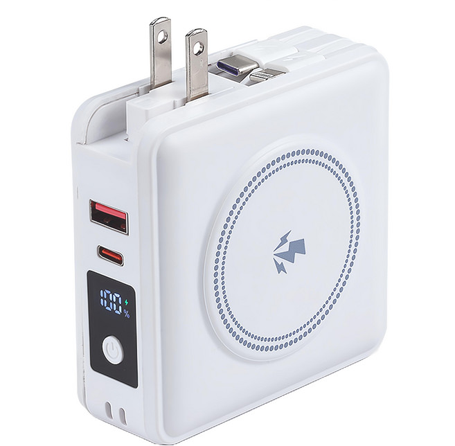 RONEVER 全能旅充行動電源 15000mAh USB-A Lightning Type-C, D02-1, 白色