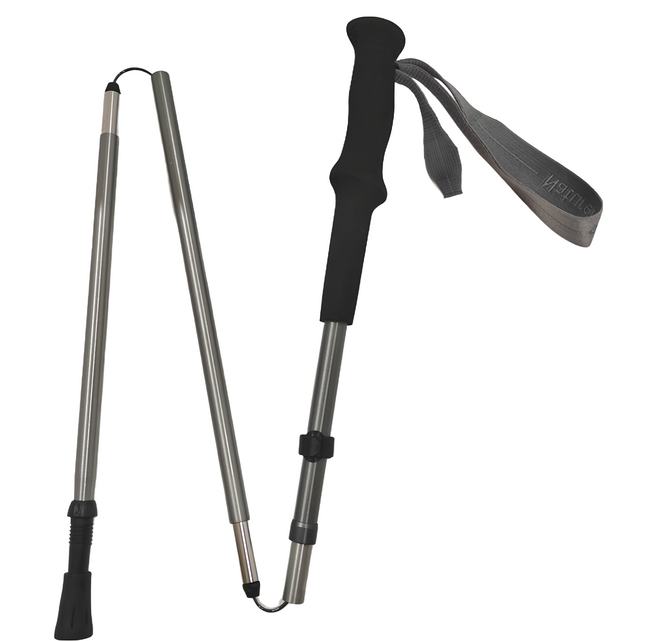 Naturehike 挪客 輕風Pro全鋁四節摺疊登山杖, 深空灰, 1支
