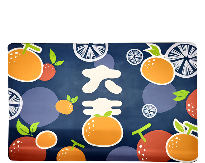 軟式珪藻土踏墊 大吉大利 2個, 藍色