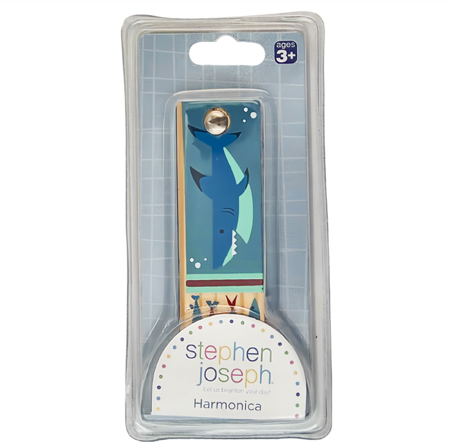 stephen joseph 口琴 3歲以上, 鯊魚 藍色, 1個, SJ-1059-80A-