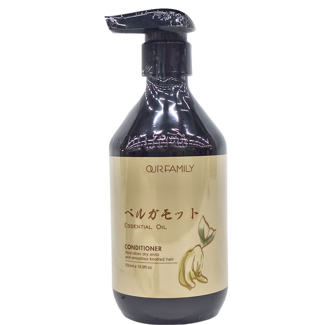 OUR FAMILY 一家人 佛手柑精油護髮素 滋養乾燥髮尾 撫平毛躁, 500ml, 1瓶